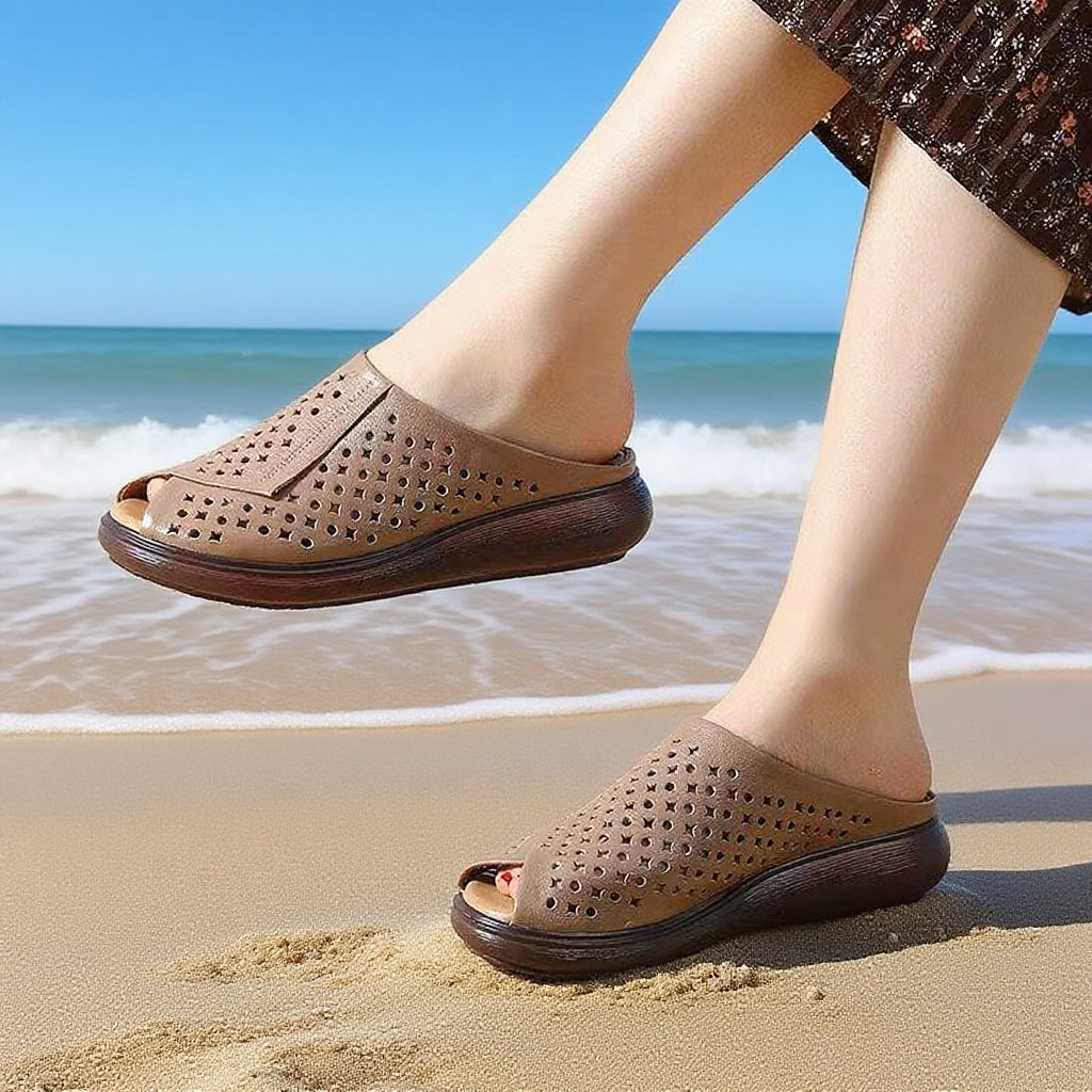 تصميم أنيق لنعال نسائية عارية