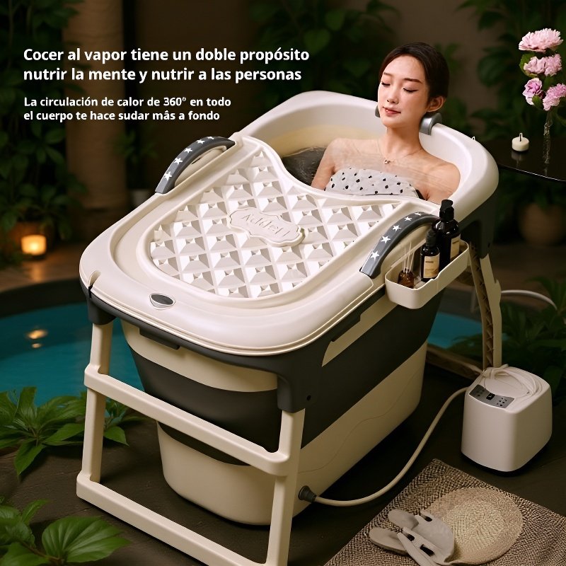 Bañera plegable portátil, sin necesidad de instalación