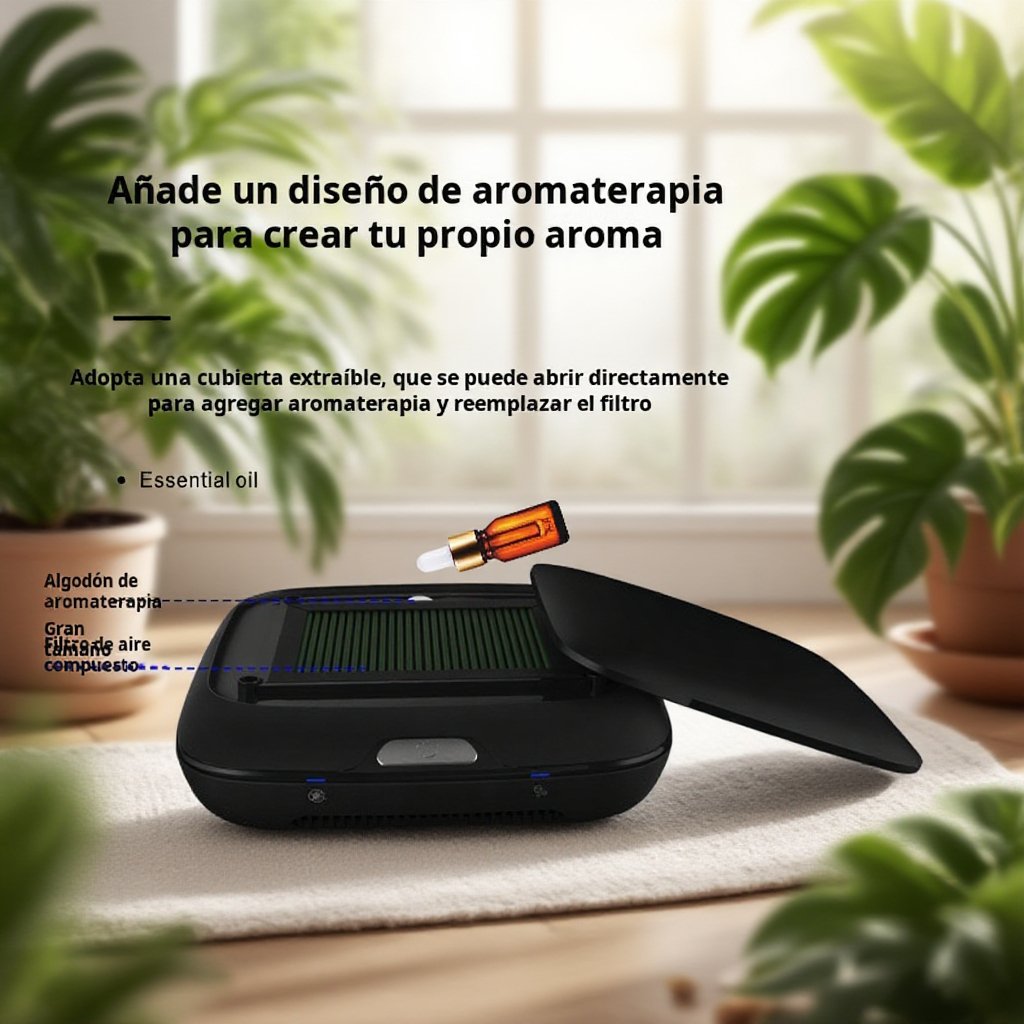 Purificador de aire para coche y hogar con iones negativos, portátil para escritorio