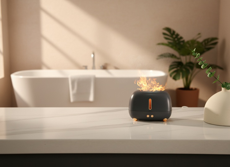 Humidificador portátil con luz de ambiente y aroma