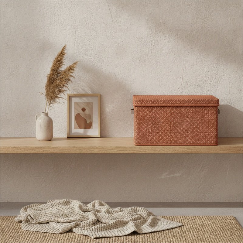 Space-saving PP storage bin for bedroom organization