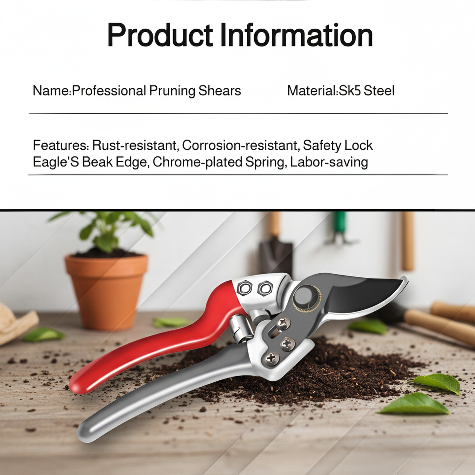 Professional garden pruning tool in action