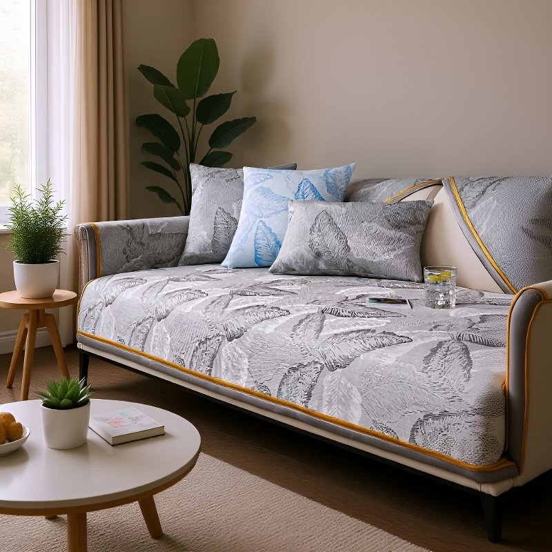 レザーソファークッションアイスシルクカバークロス 夏の滑り止め涼しい感じクッションクーラーカバーカバー