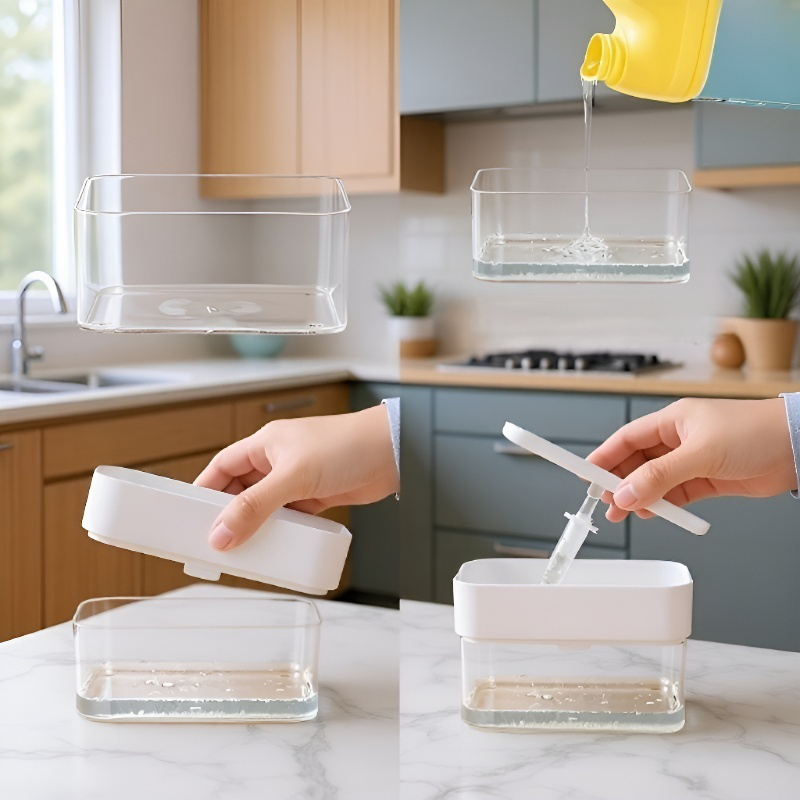 Jabonera con prensa escurridora