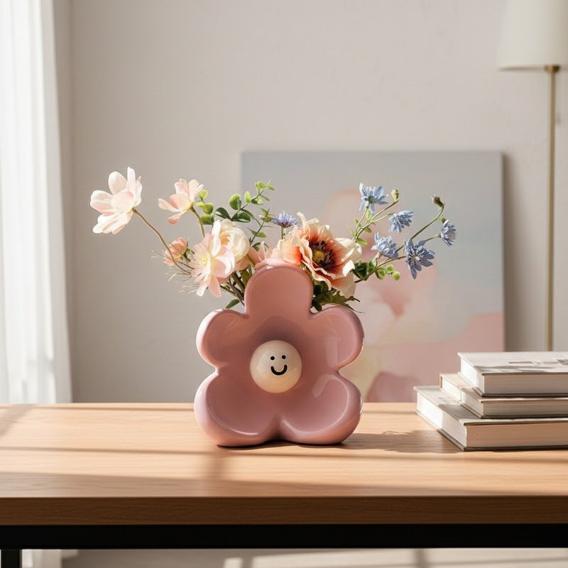 Creative Smiling Ceramic Vase