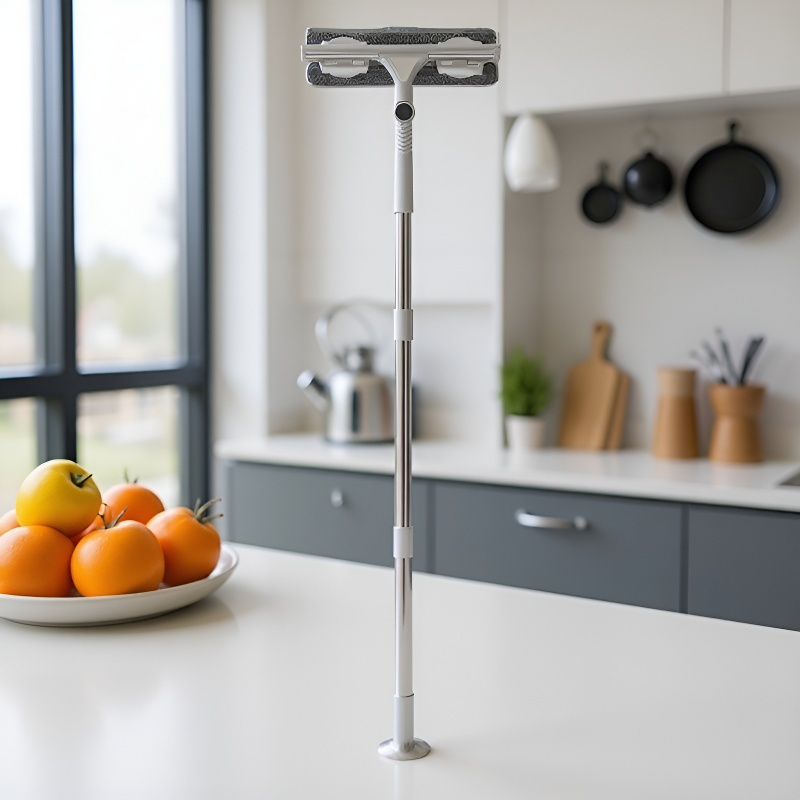 Effiziente Fensterreinigung mit doppelseitigem Reiniger