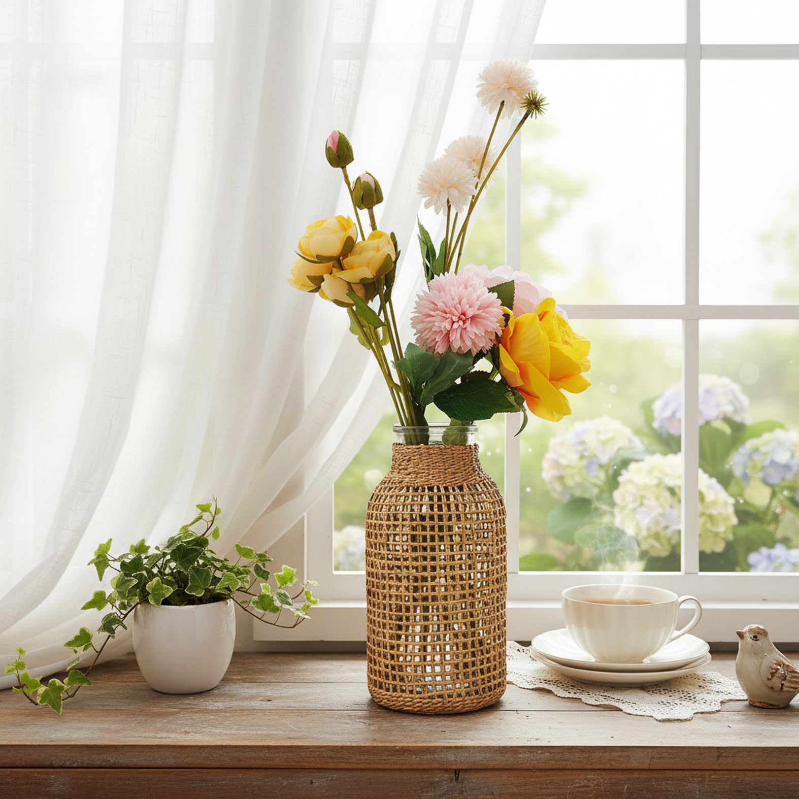 Décoration japonaise pour plantes aquatiques