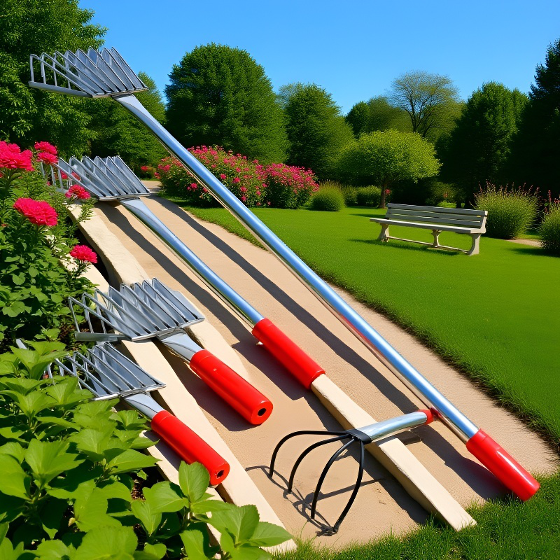 Extended beach rake for easy picking of shellfish and seafood on the beach