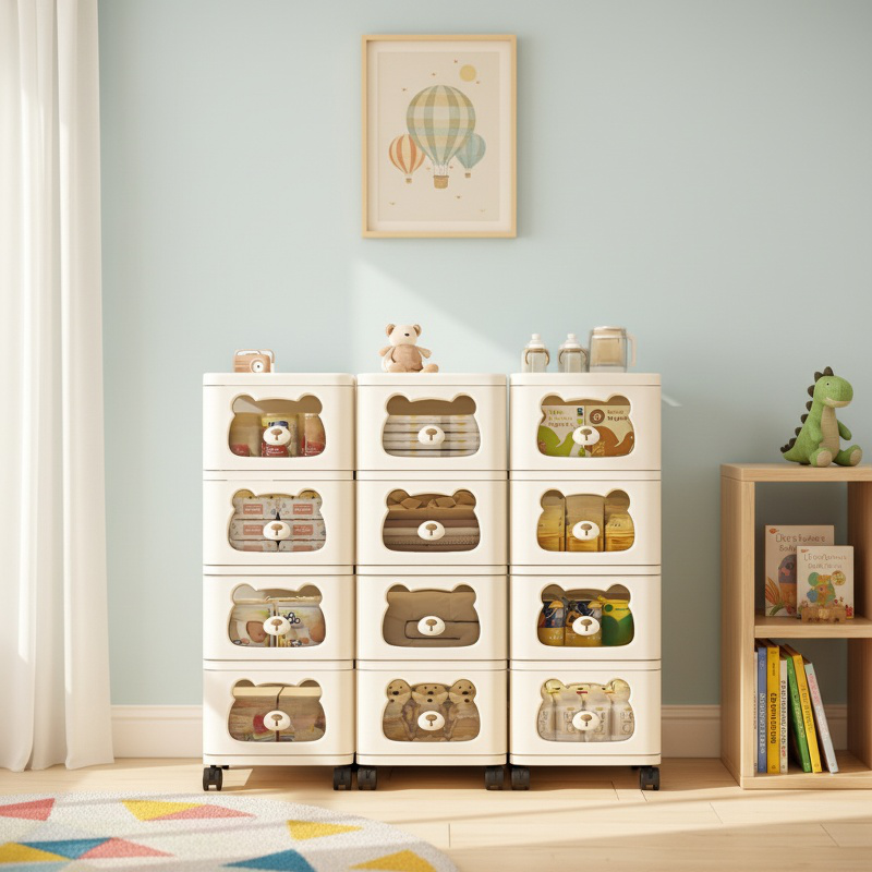 Armoire de rangement à plusieurs niveaux pour enfants