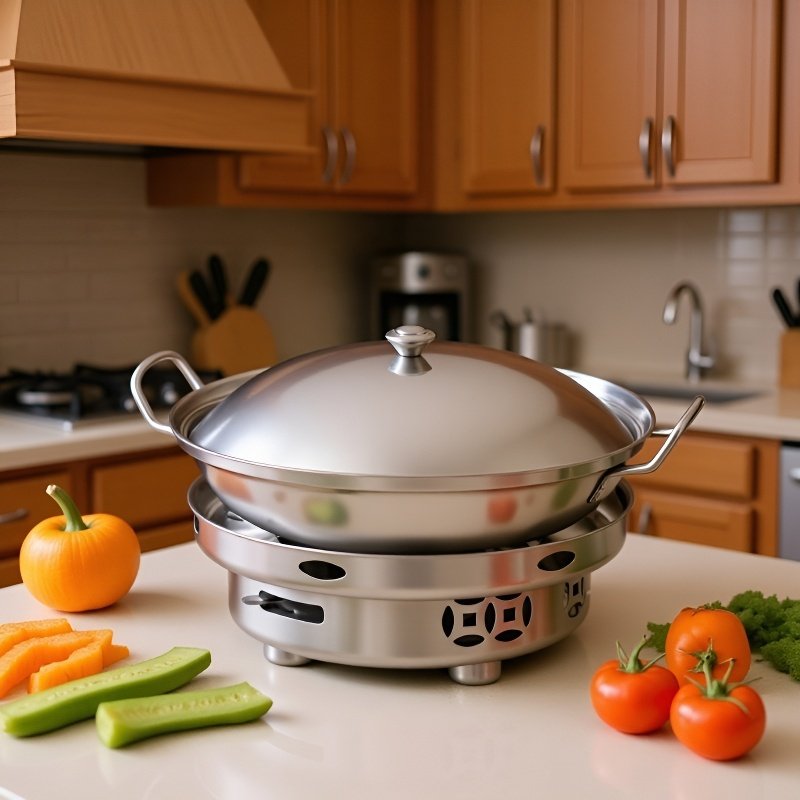 新型家庭用ステンレス小鍋 火鍋・乾鍋・アルコールストーブ専用鍋具