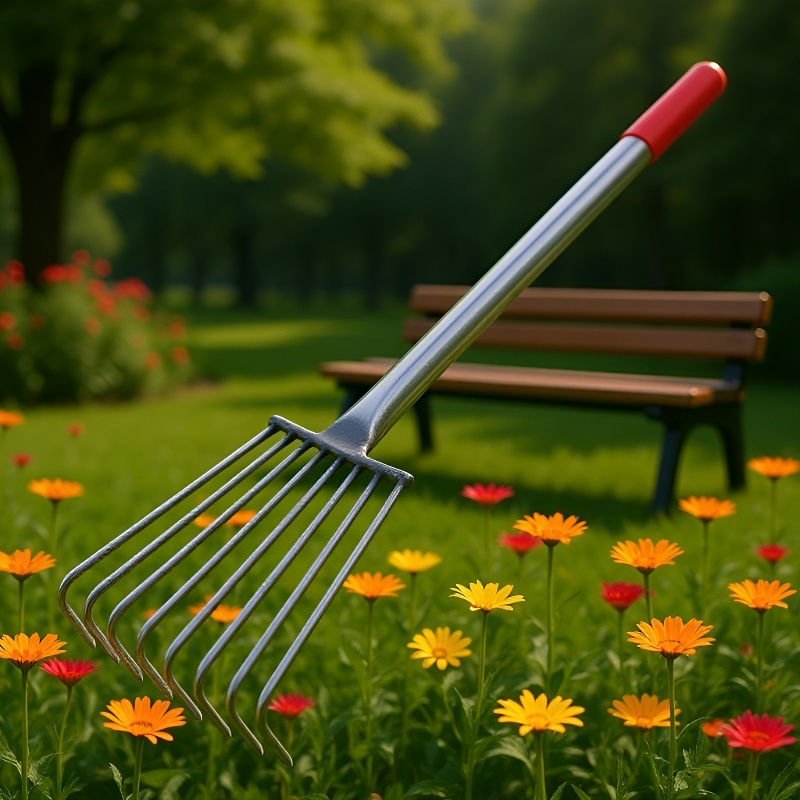 Extended beach rake for easy picking of shellfish and seafood on the beach