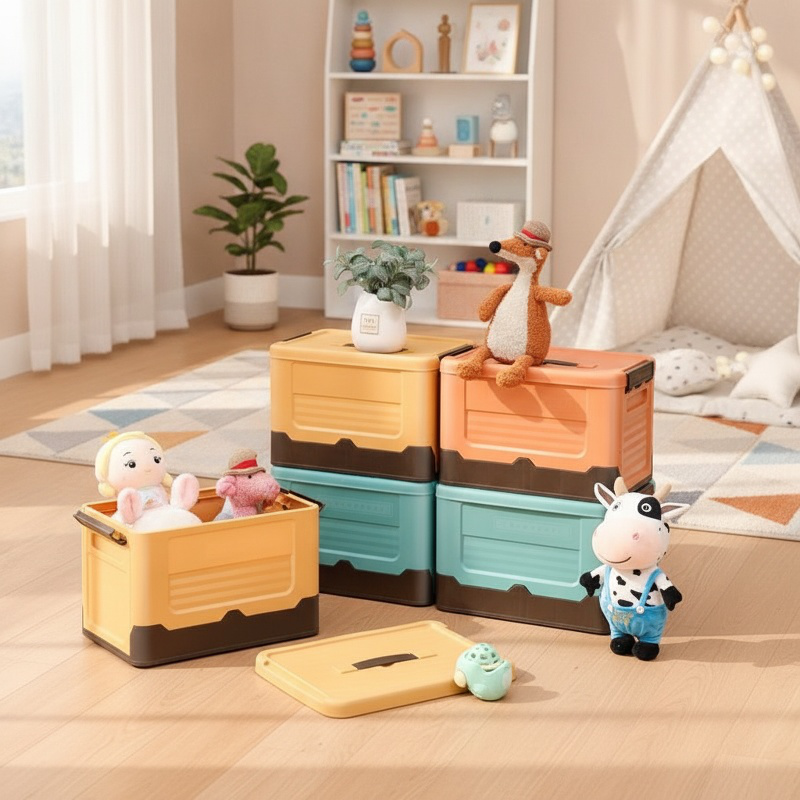 Boîte de rangement pliable grande capacité, organiseur multifonction pour la maison