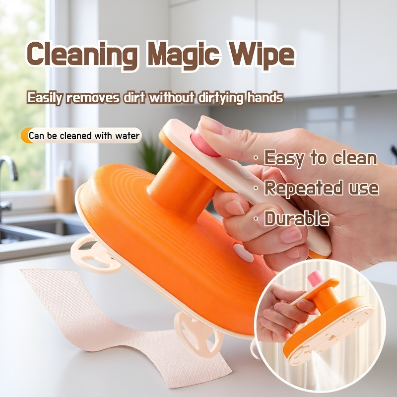 Rechargeable Lazy Degreaser Wipe for Kitchen, Replaceable Cleaning Cloth