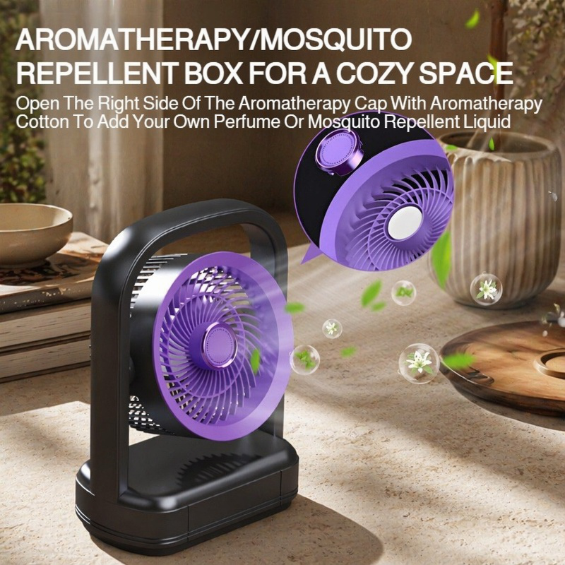 Powerful Desktop Fan with LED Light