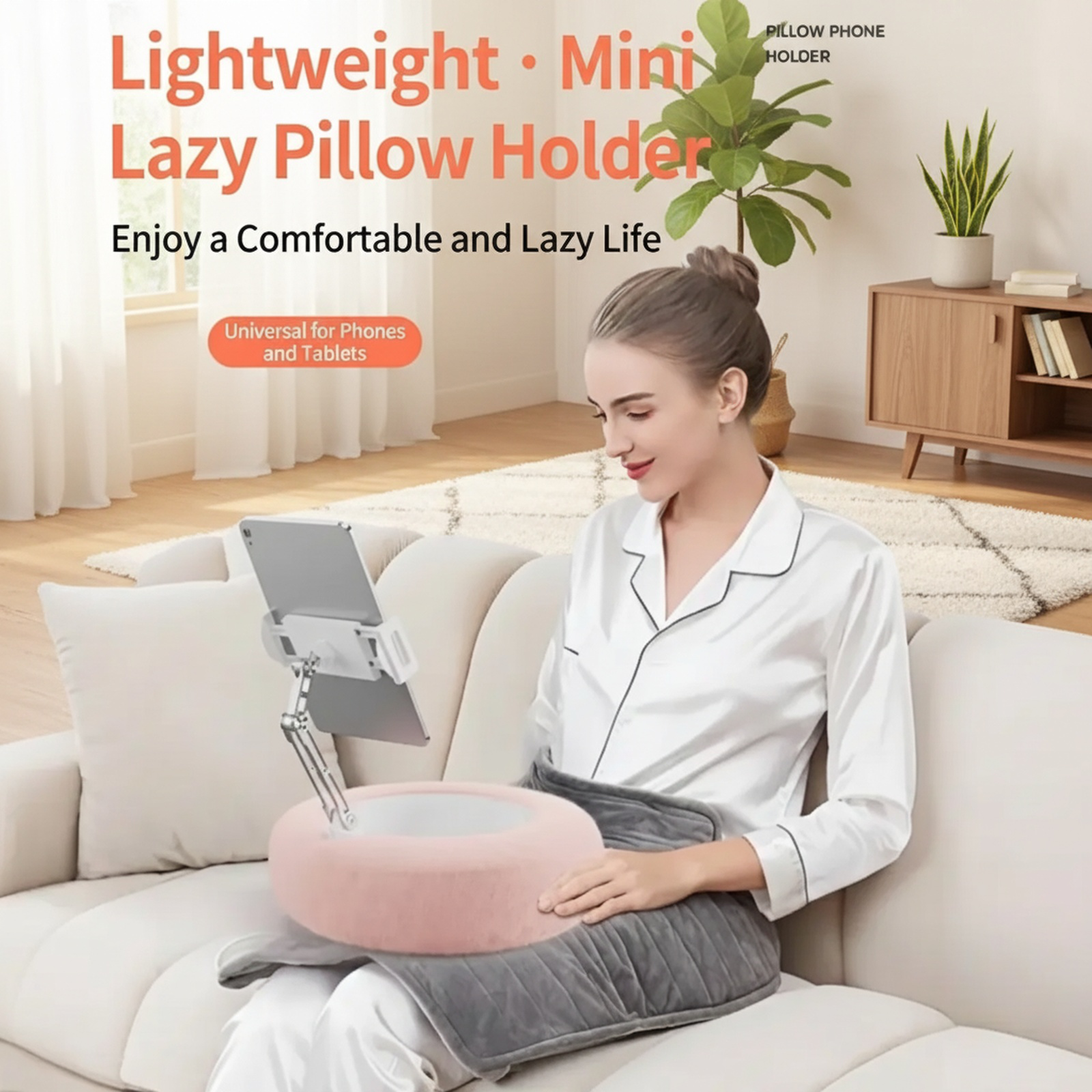 Plush Pillow Phone Stand Universal Tablet Holder Foldable Lazy Bracket