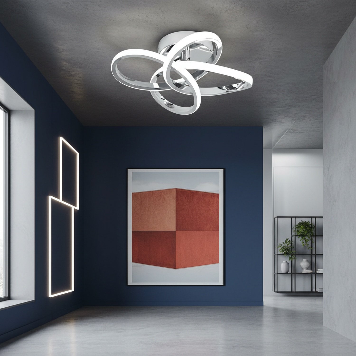 Minimalistische LED-Deckenleuchte, geeignet für verschiedene Wohnbereiche