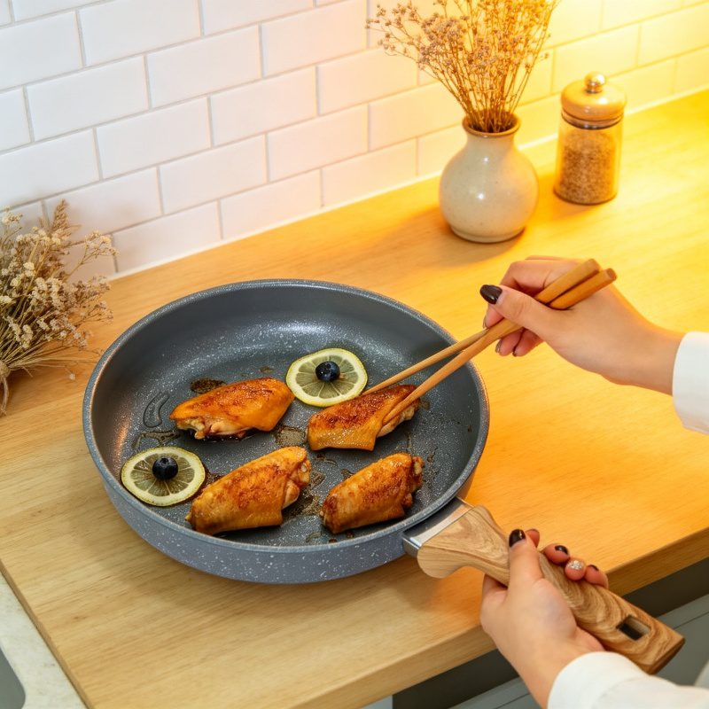 Sartén multifuncional de piedra Maifan antiadherente para bistec plano