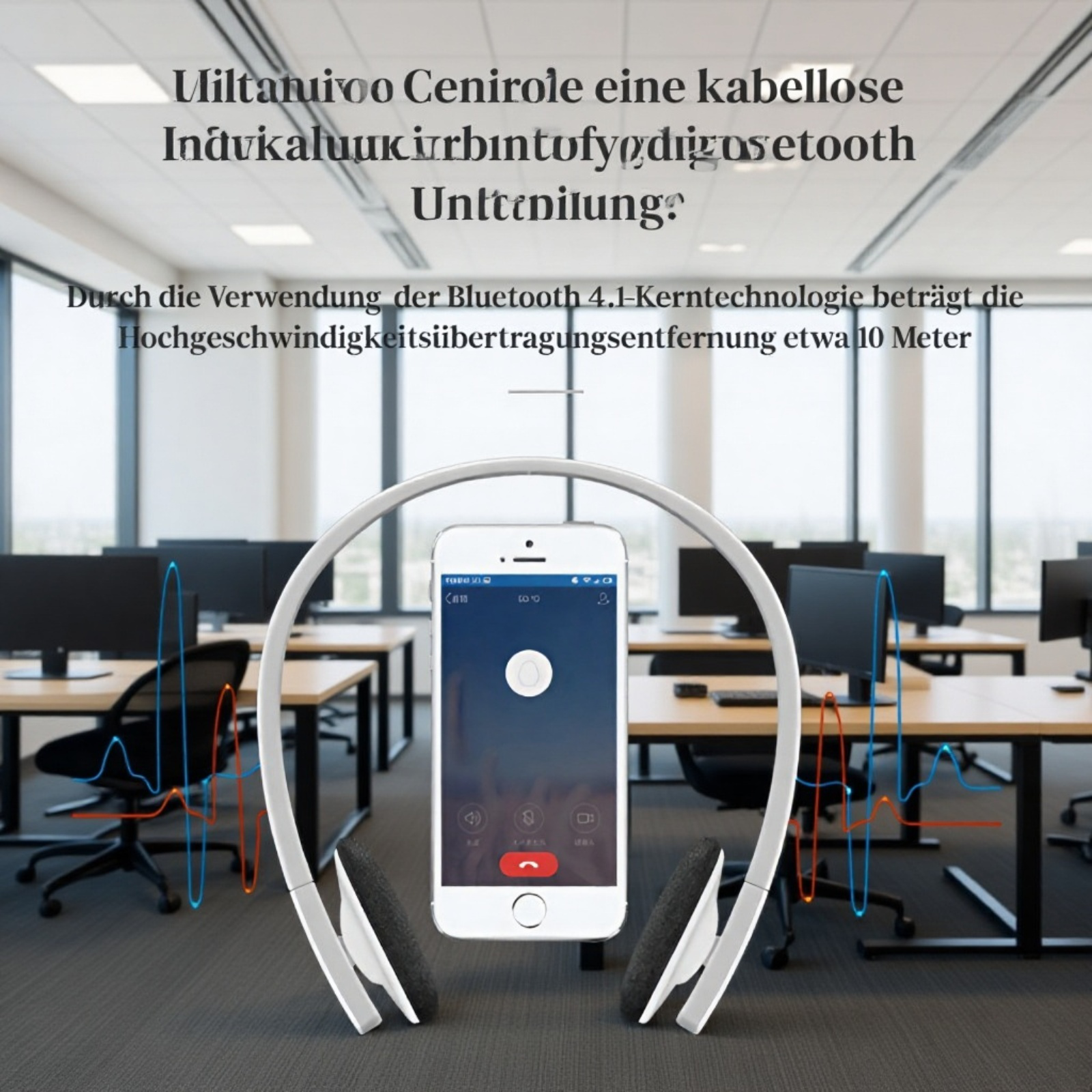 Bluetooth-Kopfhörer im japanischen Stil, Anti-Drop, speziell für Studenten, lange Nutzungsdauer