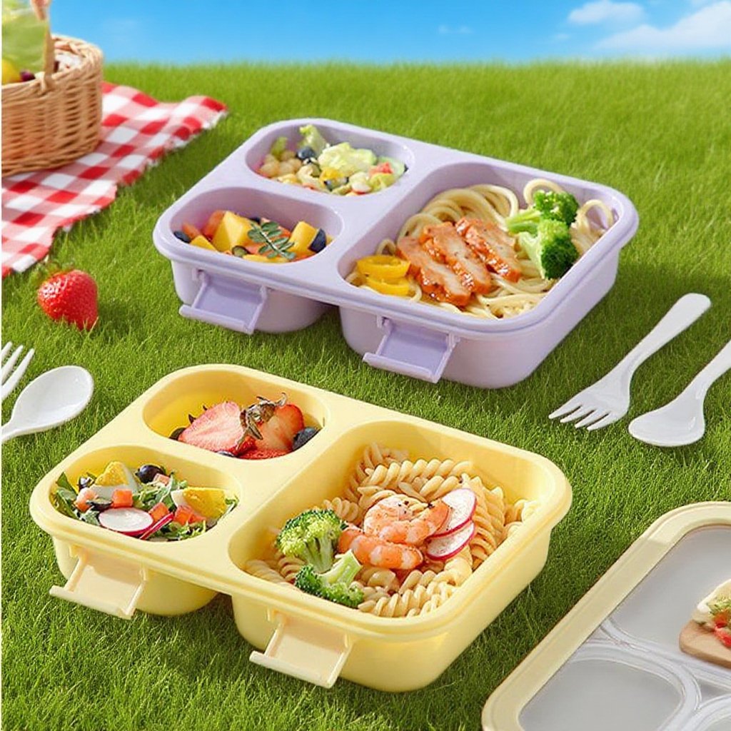 세련된 마카롱 컬러 수납 도시락