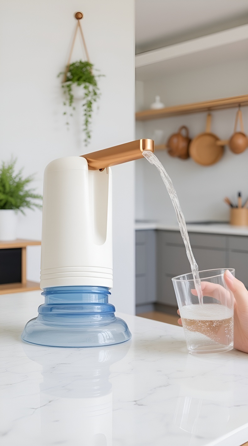 純水を注ぐウォーターディスペンサー