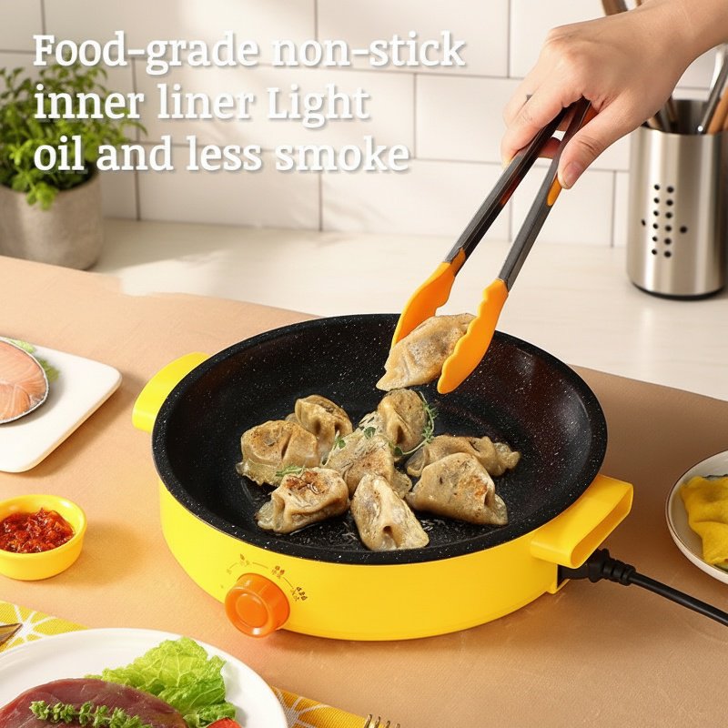 Outdoor portable electric grill pan special multifunction
