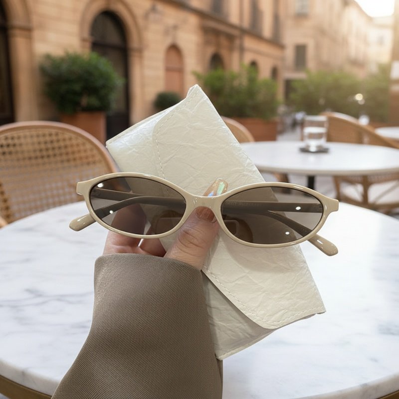 Lunettes de soleil femme à la mode, design épuré