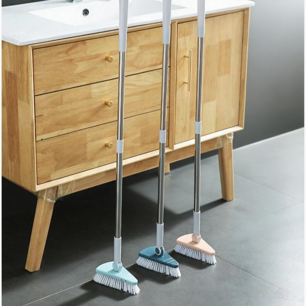 삼각브러시 청소솔 화장실솔 브러시 긴손잡이솔