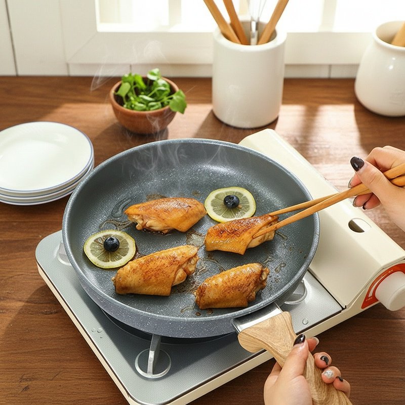 Maifan-Stein Antihaft-Bratpfanne für Steak, multifunktional