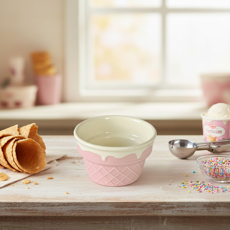 Cute Ice Cream Ceramic Dinnerware Set