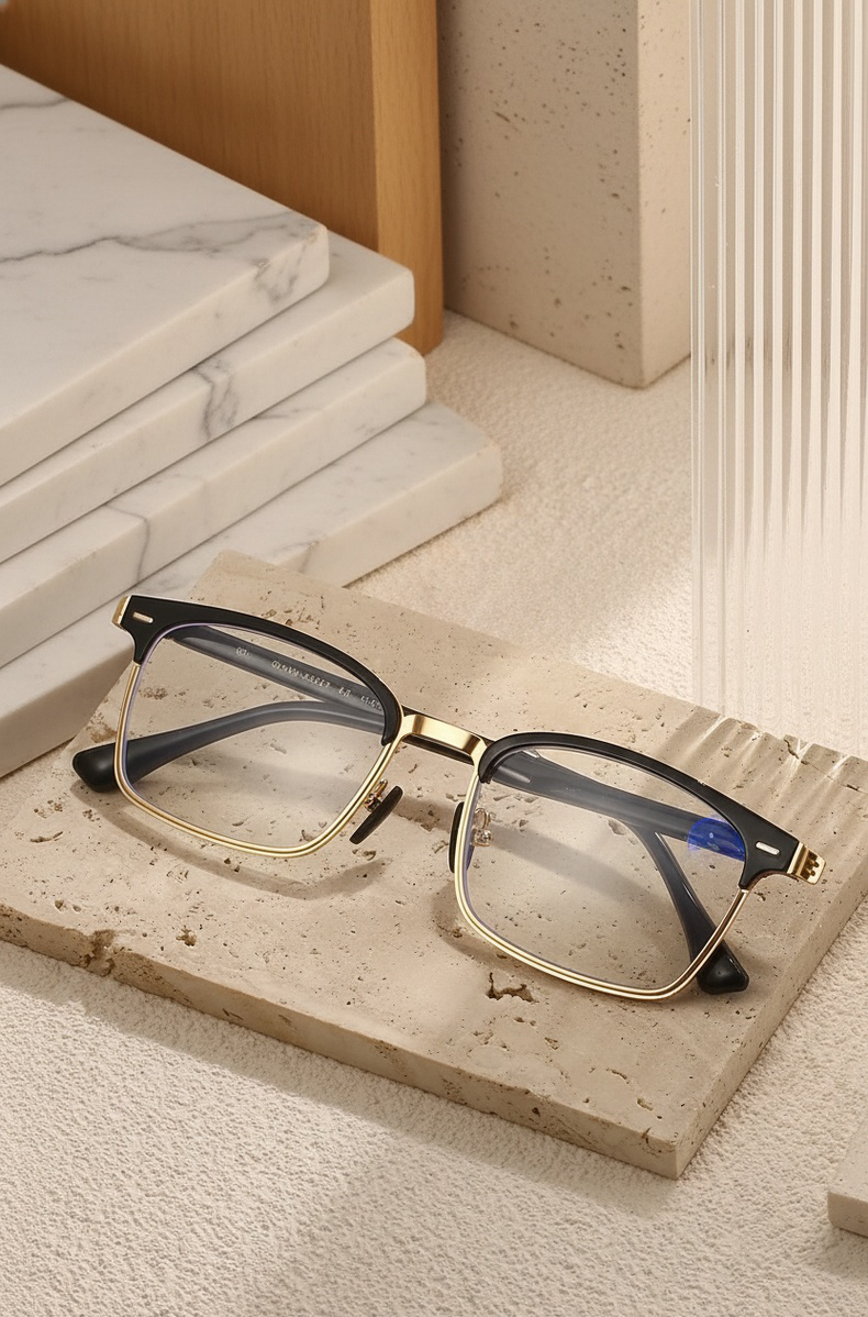 JMY Smart Zoom Anti-Blue Light Reading Glasses Front View