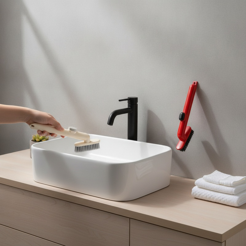 Cepillo ergonómico para limpieza profunda de baño