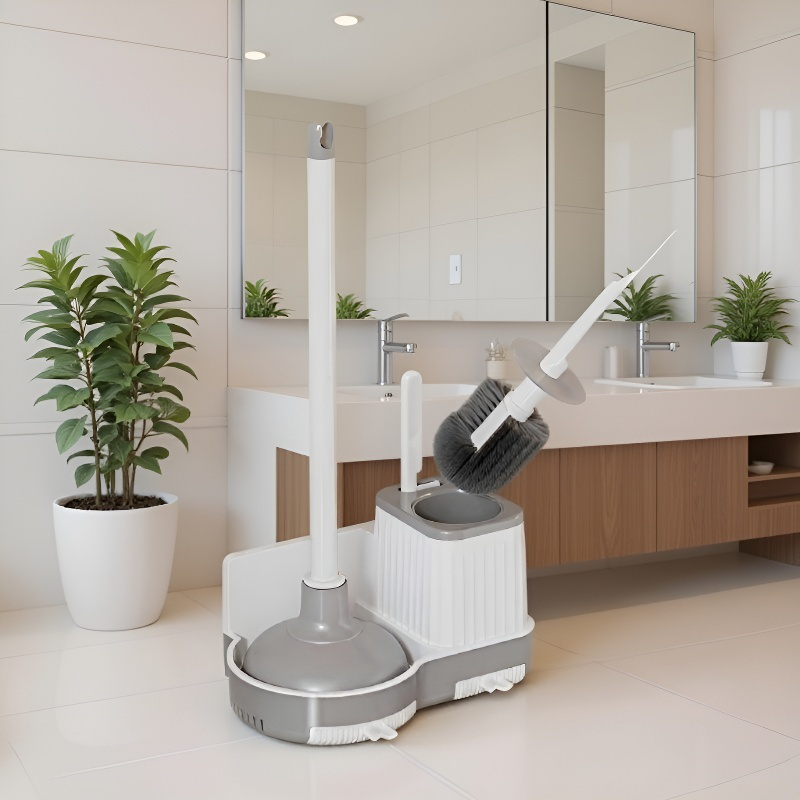 Wall-mounted toilet brush