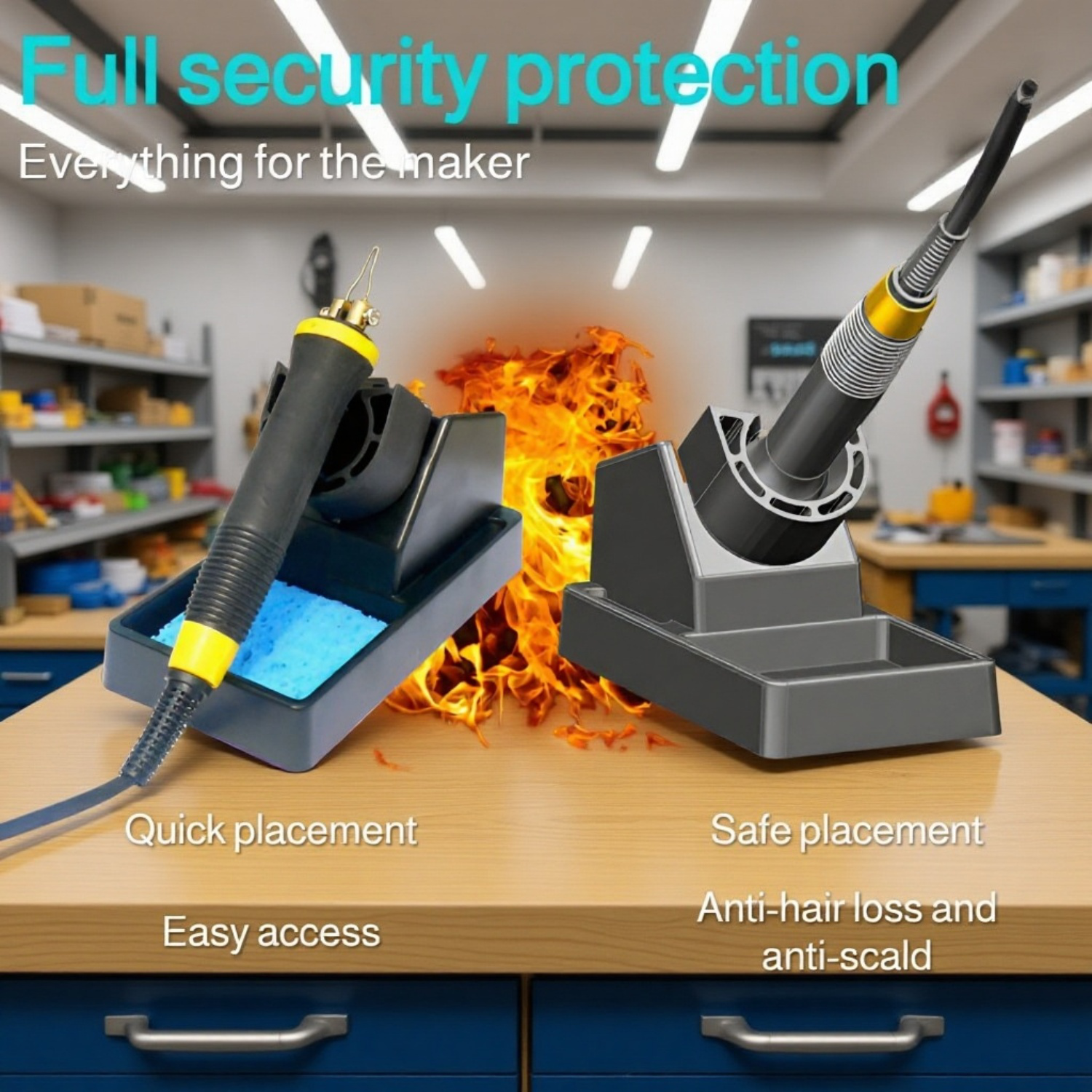 Temperature Adjustable Pyrography Machine Gourd Wood Board Burning Tool Set