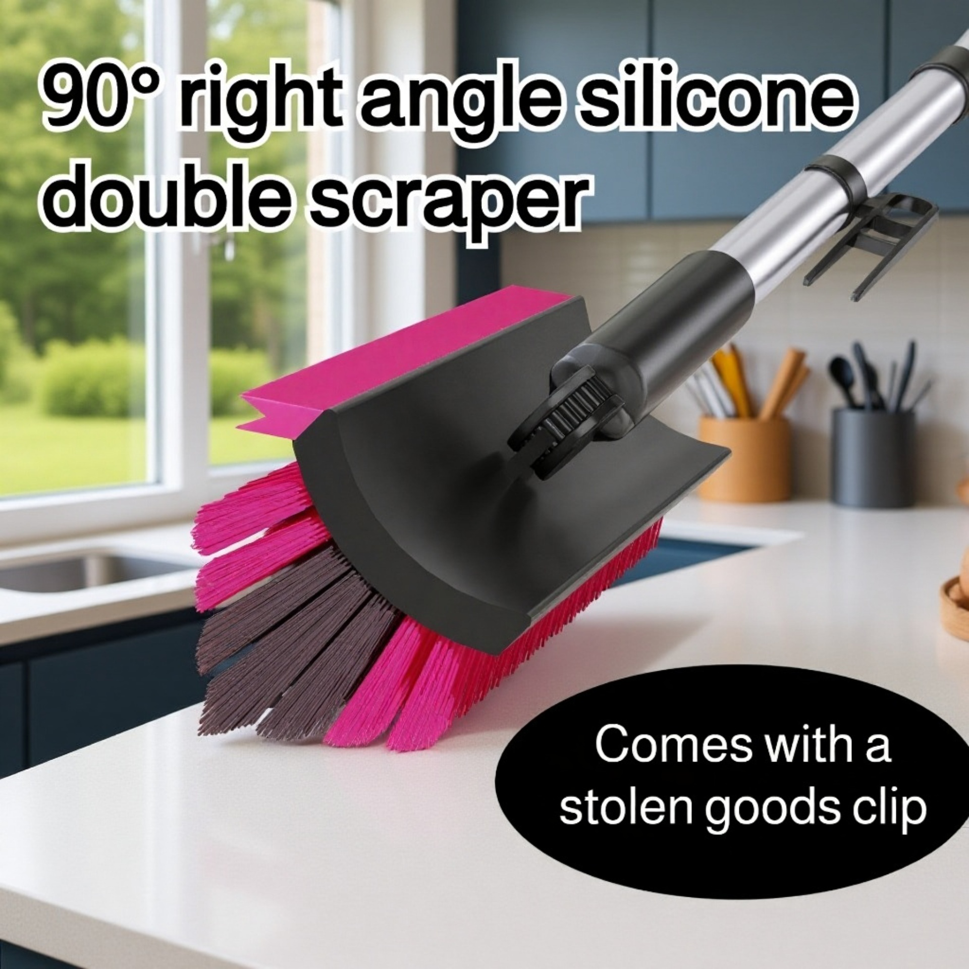 Easy-to-use long handle gap brush for hard-to-reach areas