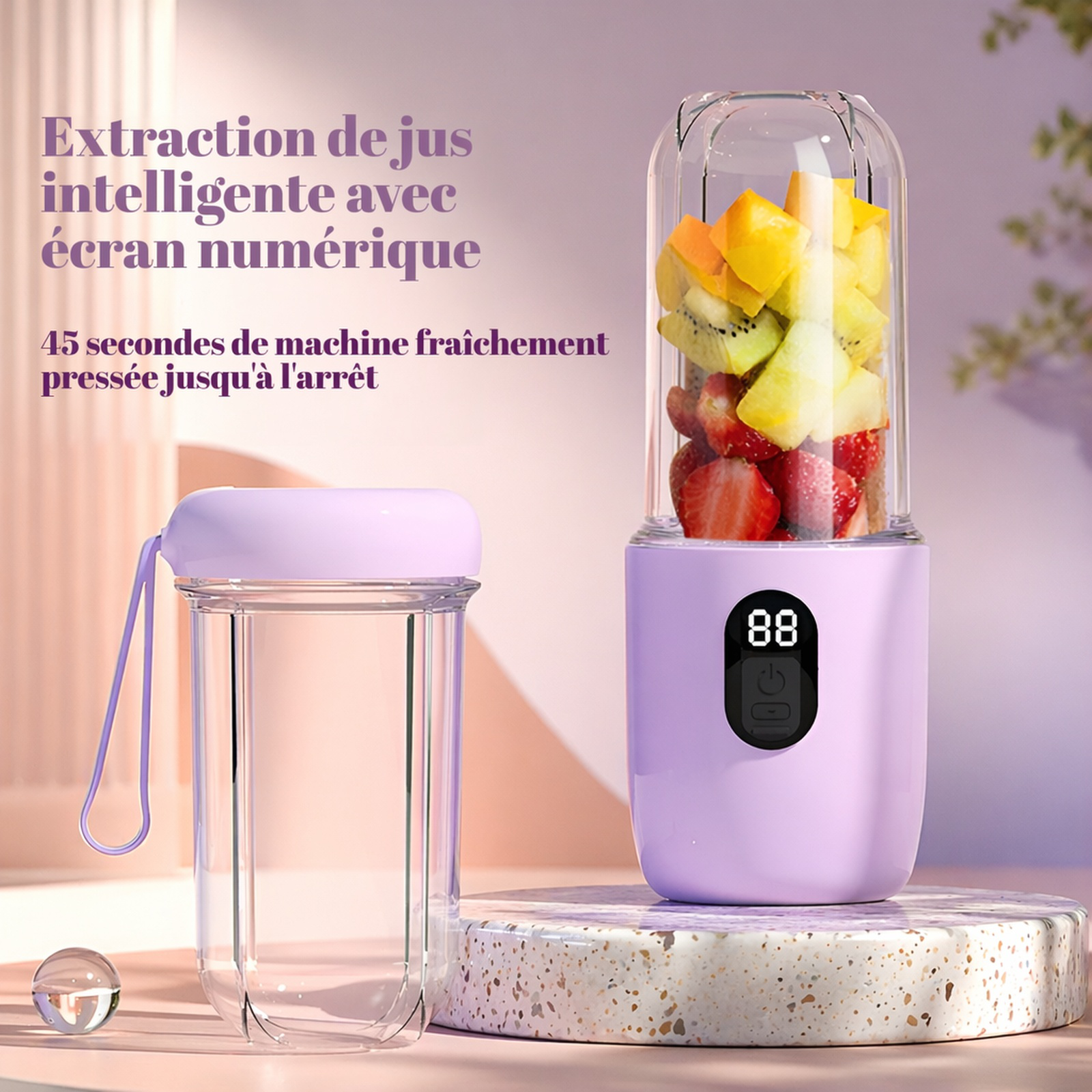 Mixeur portable USB multifonction pour jus, gobelet de voyage extérieur