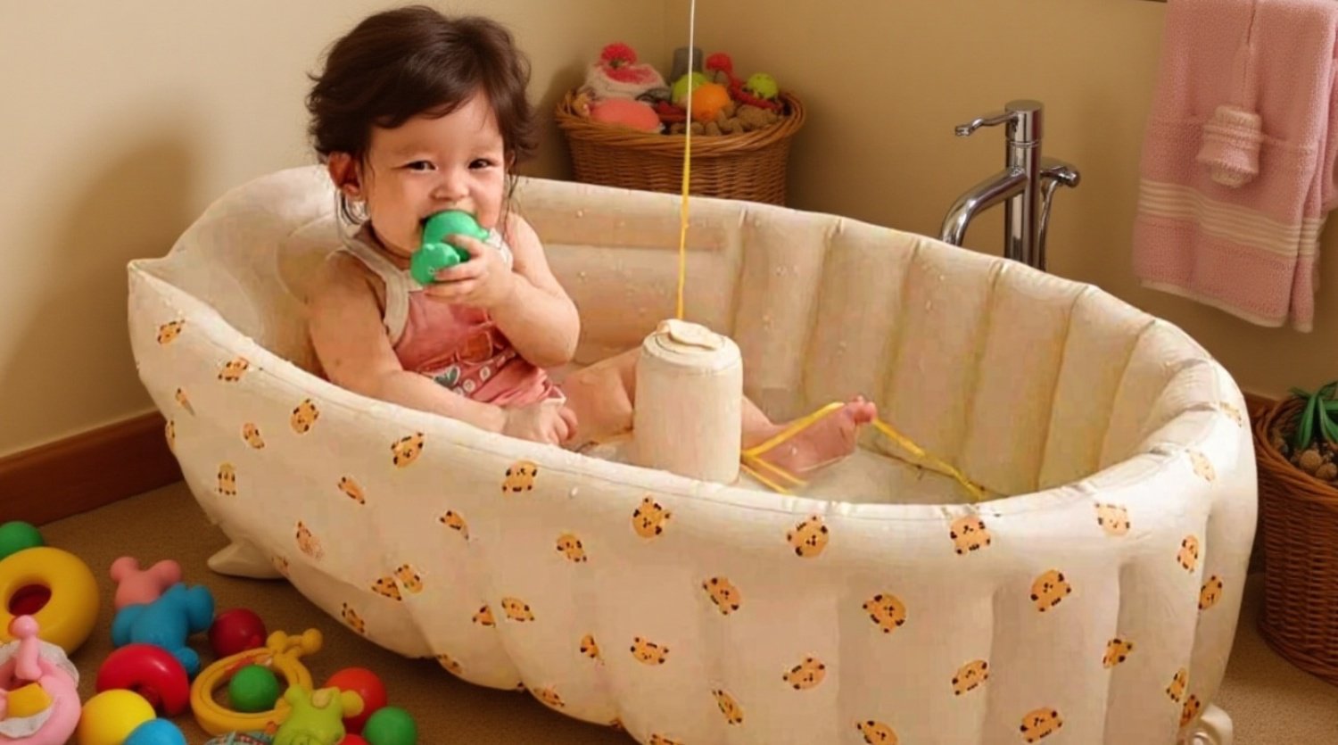 Bañera portátil resistente y duradera para niños