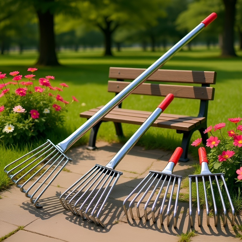 Extended beach rake for easy picking of shellfish and seafood on the beach