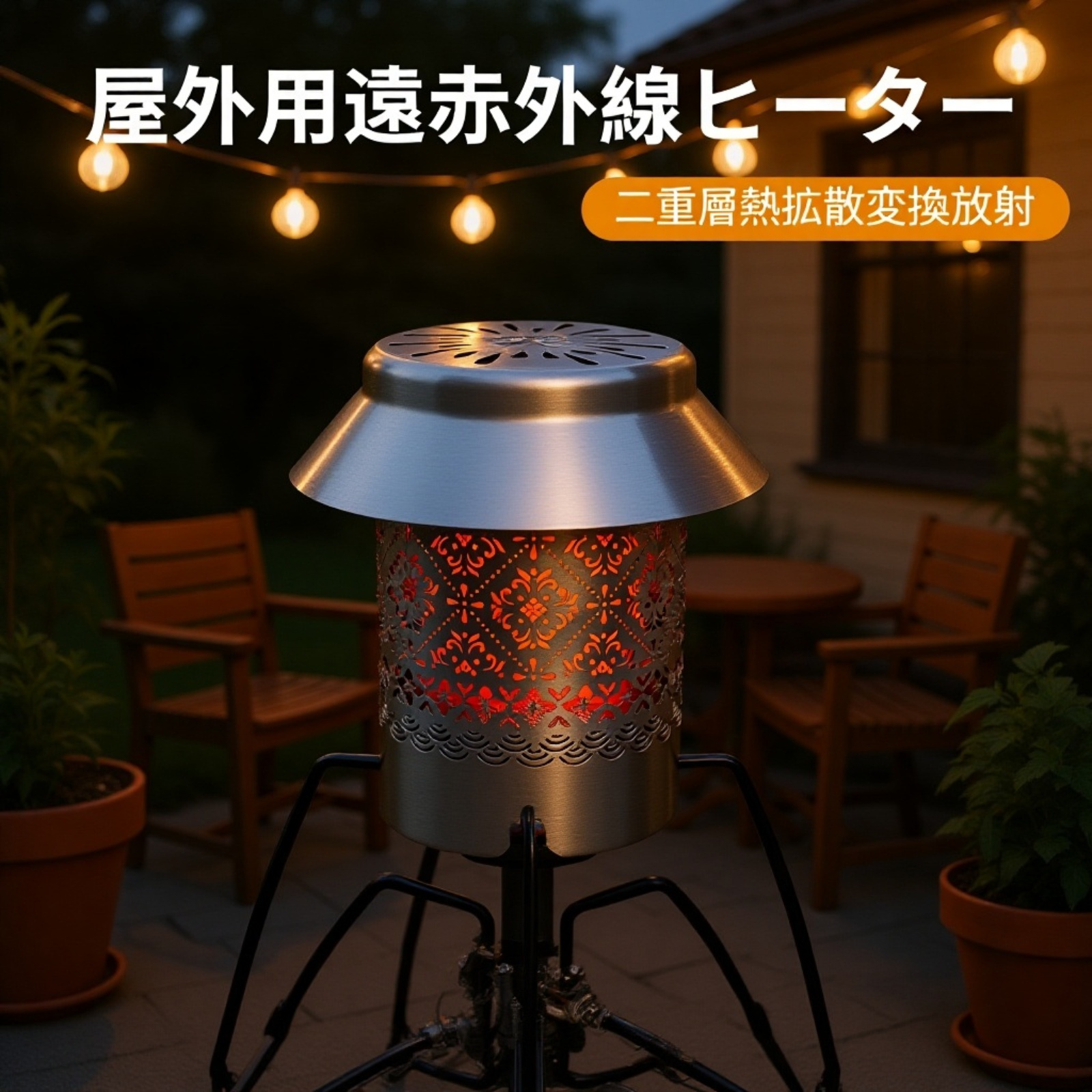 ポータブルアウトドア暖房ストーブ キャンプ用カセットヒーター