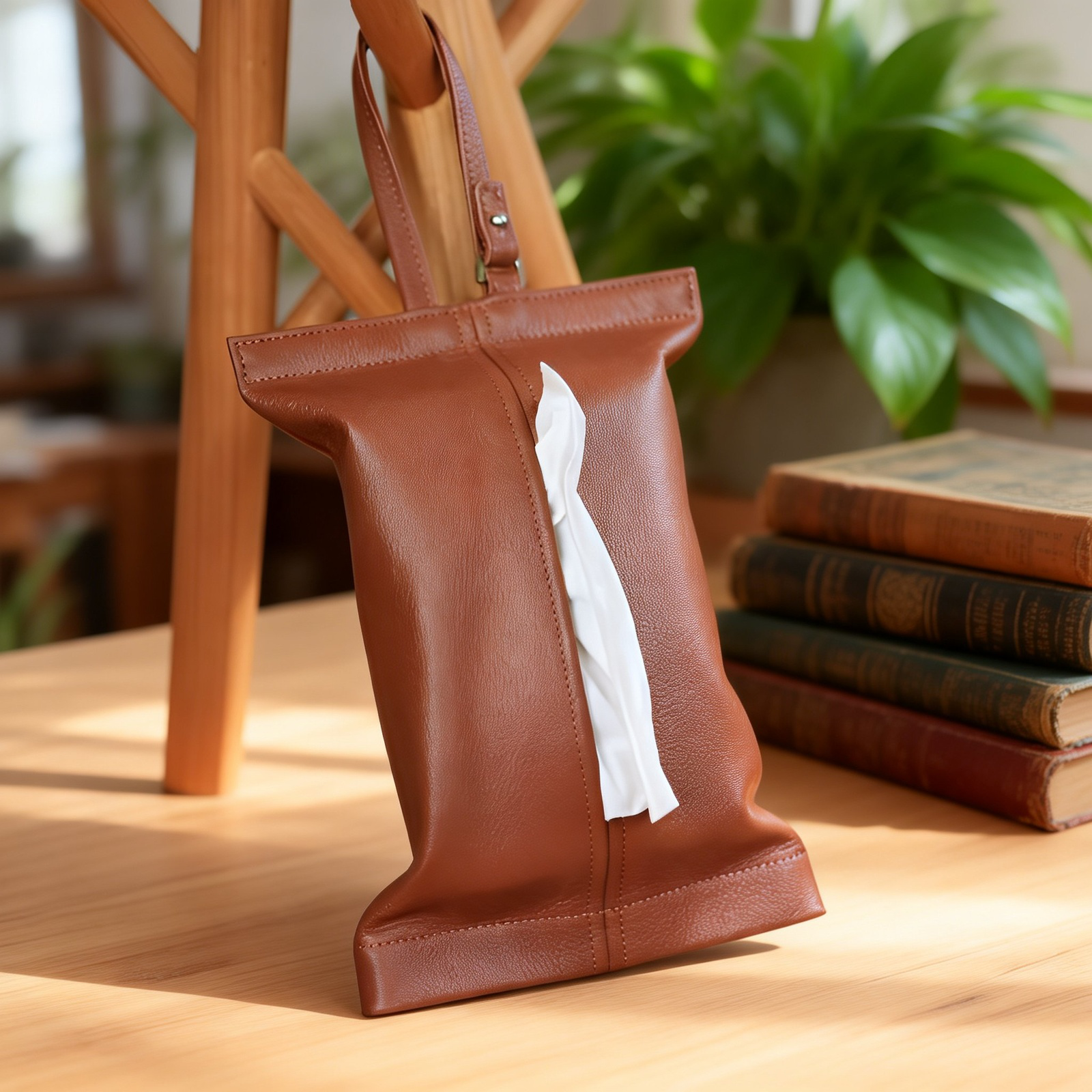 Auto-Hängende Taschentuchbox aus echtem Leder, hitzebeständig und sonnenschutz