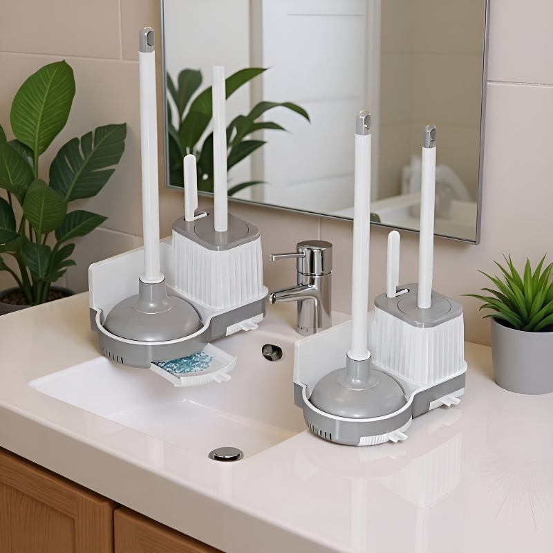 Wall-mounted toilet brush
