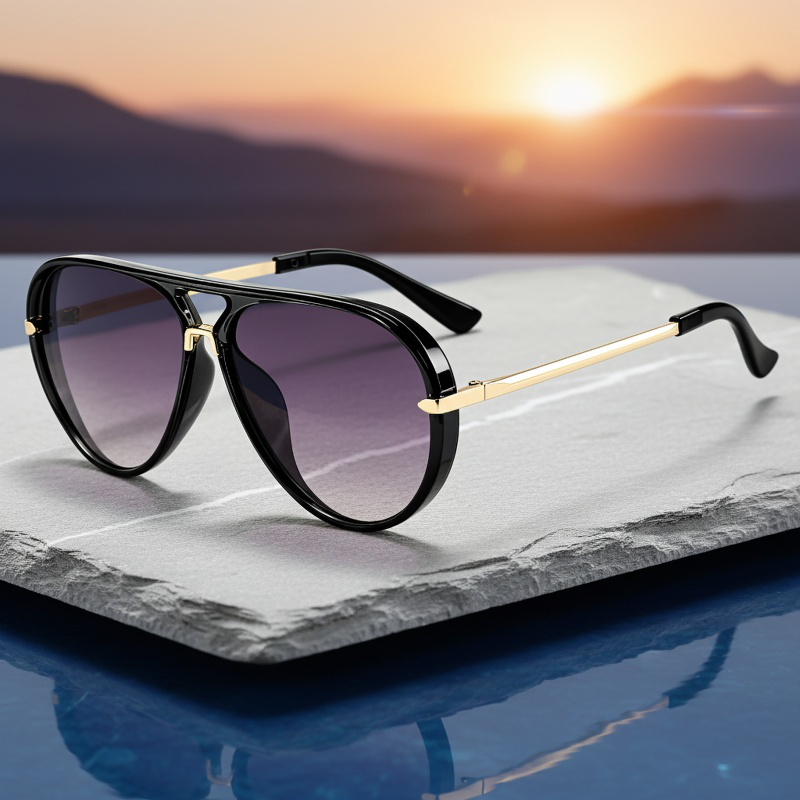 Stylish and versatile trendy oversized aviator sunglasses, new style.