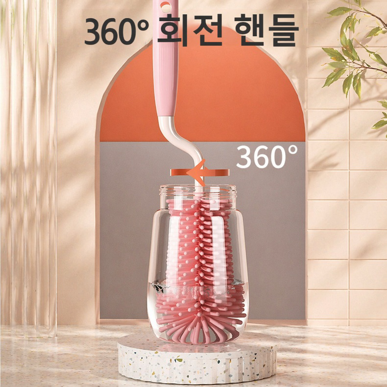 3종 세트 실리콘 사각 청소 컵 브러시