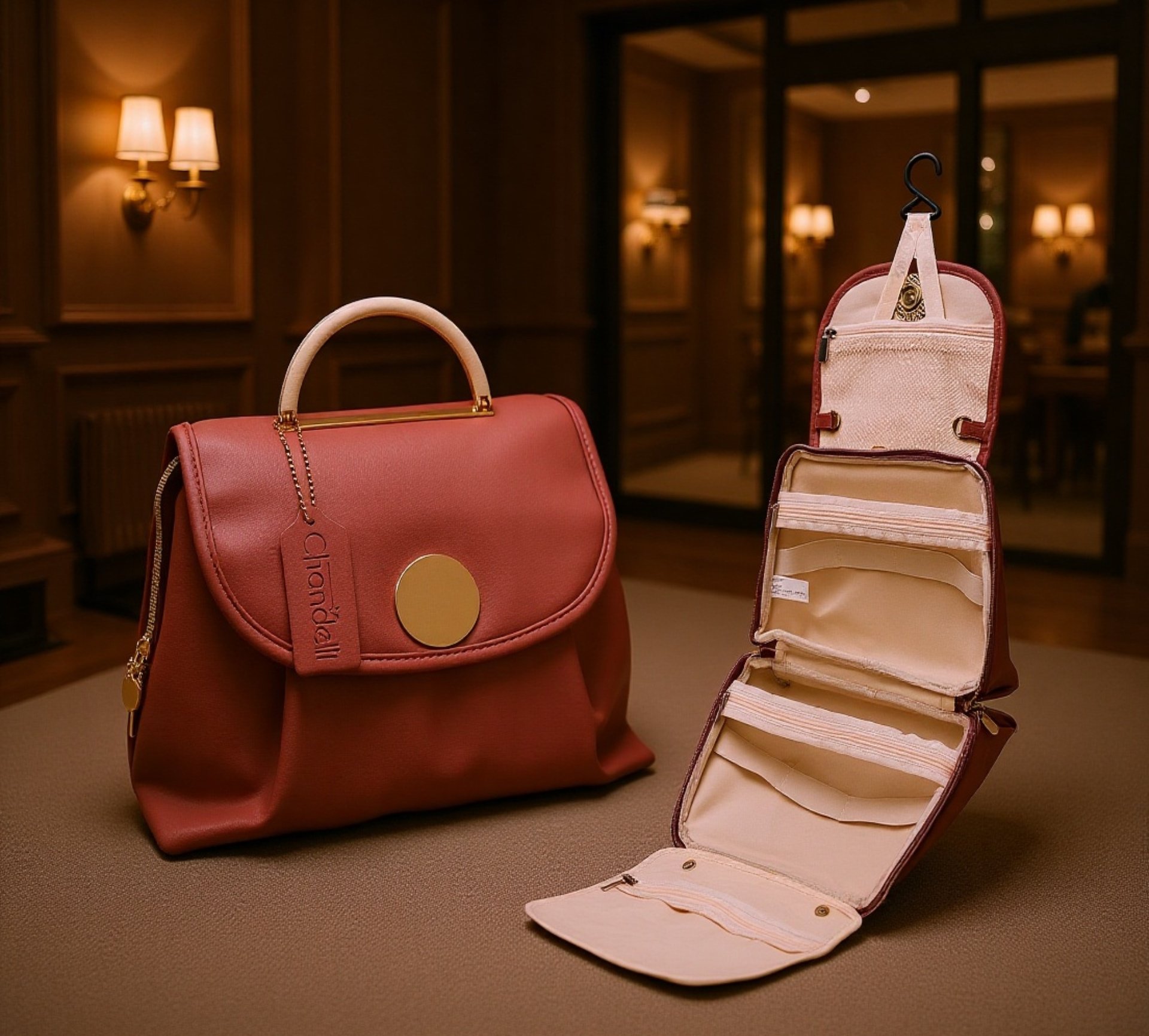 防水トラベル洗面用ポーチの外観