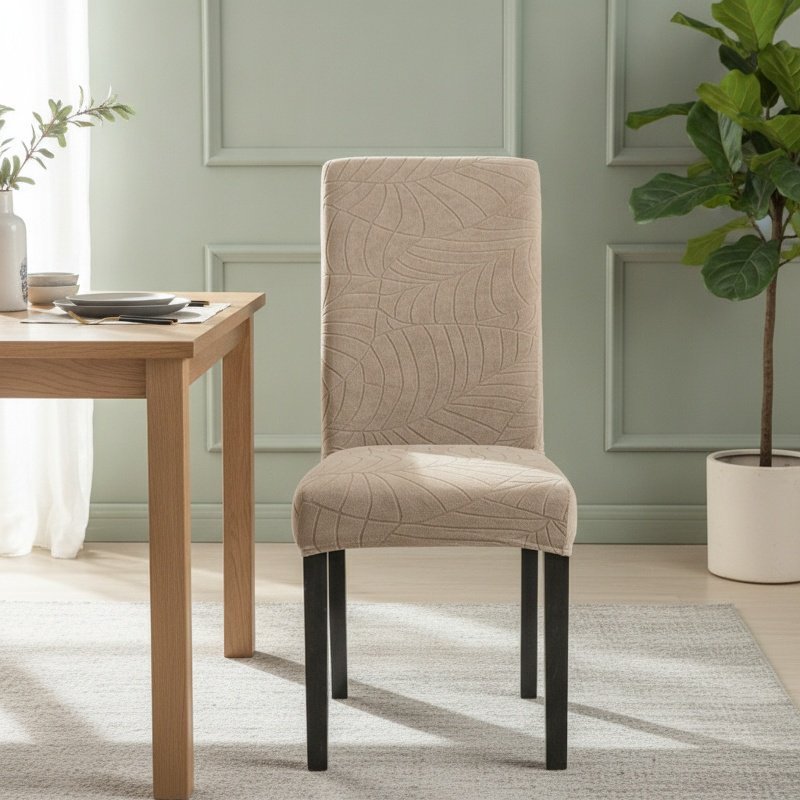 Large leaves Office chair cover Stool Protector Stretch Onepiece Jacquard Waterproof and durable Sof