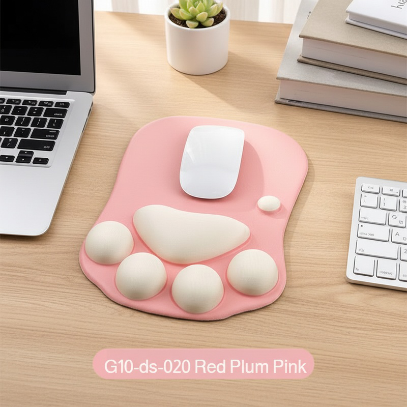 Silicone Wrist Rest Mouse Pad with Cat Paw Design, Desktop Wrist Support