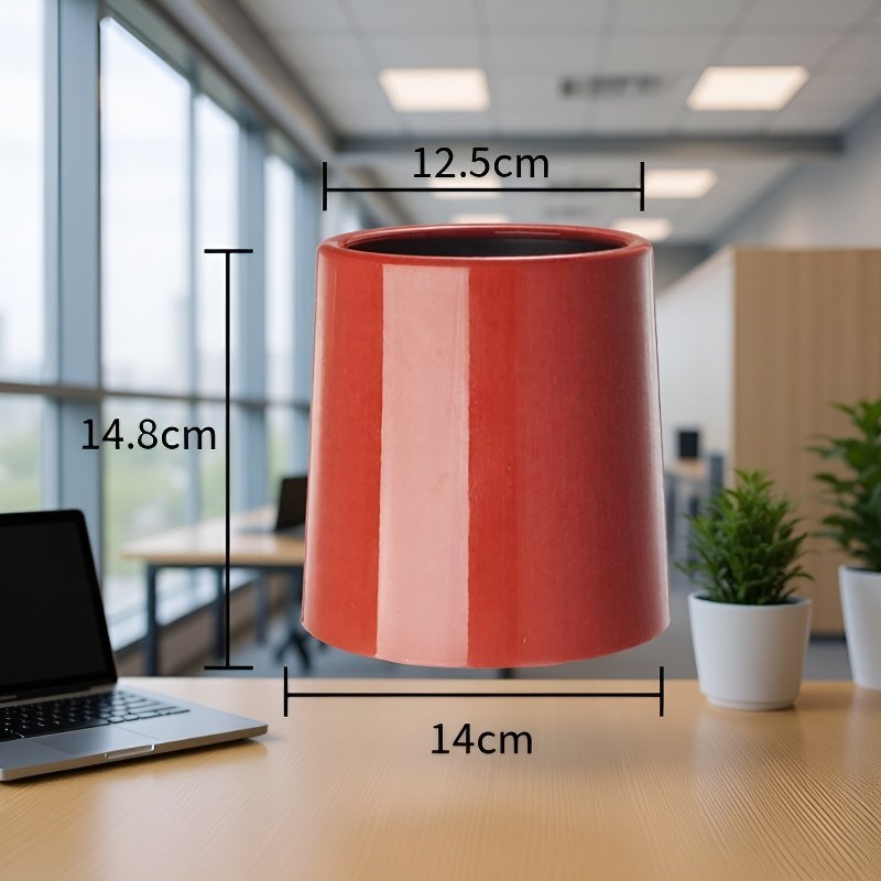 2단 원형 탁상용 쓰레기통 미니 수납함