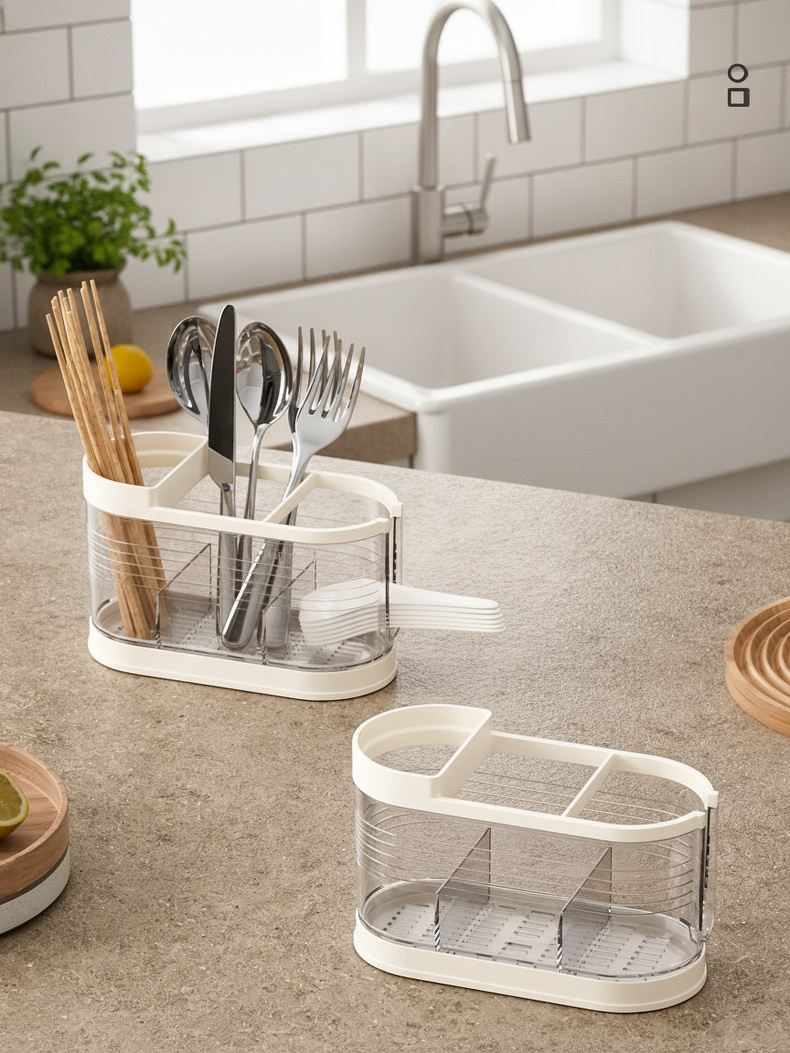 Multi-compartment chopstick organizer for modern kitchens