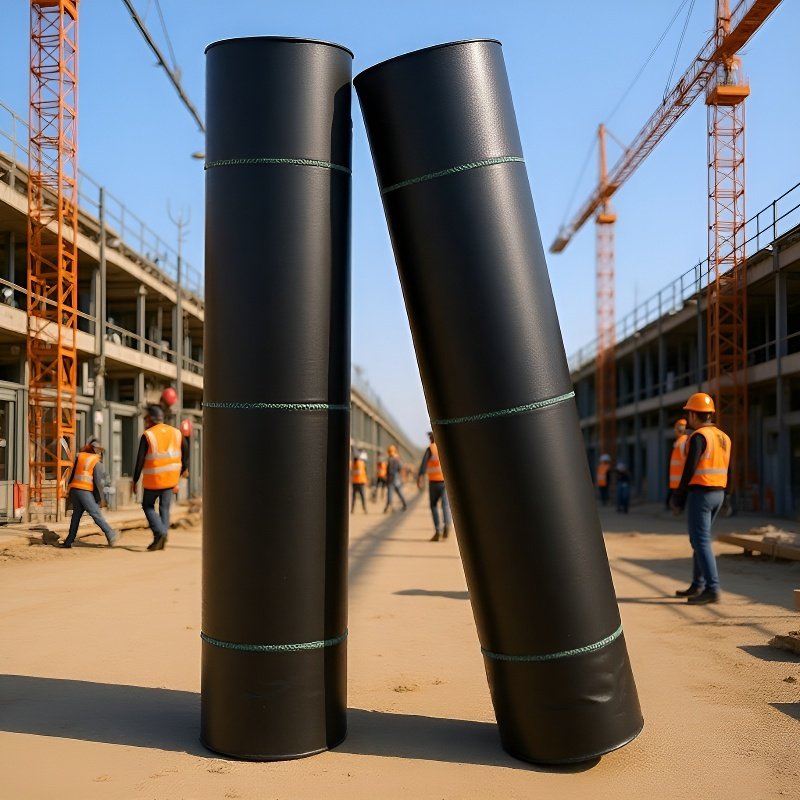 Pohled na instalaci plevelné tkaniny pro ovocné stromy