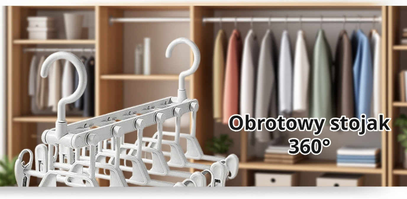 Składany hak do szafy na wieszaki do ubrań