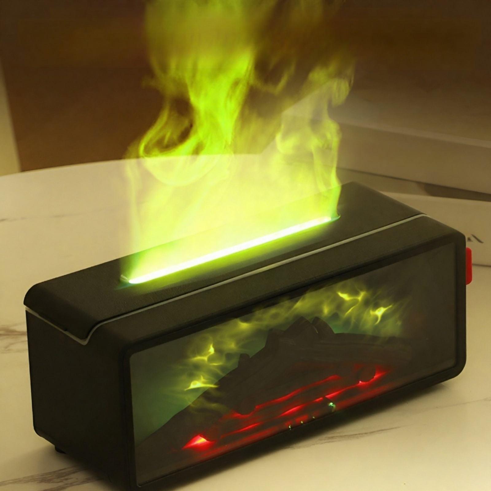 Bunter Kaminflammen-Aromatherapie-Luftbefeuchter, Fernbedienungsversion für Z